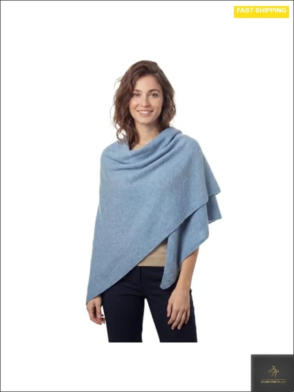 Knitted Triangle Cape Pashmina Shawl Wrap Polyester